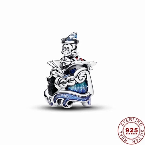 NWOT Disney Mickey Mouse Wizard Charm Sterling Silver 925 - Picture 1 of 11